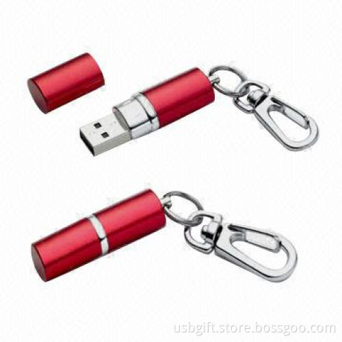 USB disk, 8GB capacity, custom logo lipstick design, promotional gift